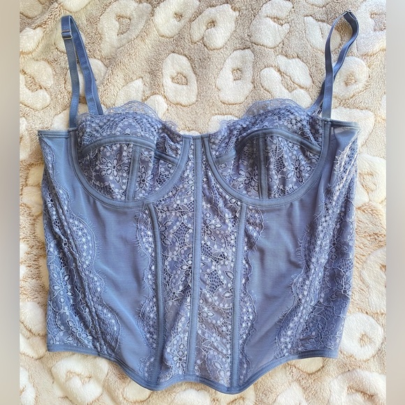DealMore Blue Corset Top - Picture 1 of 4